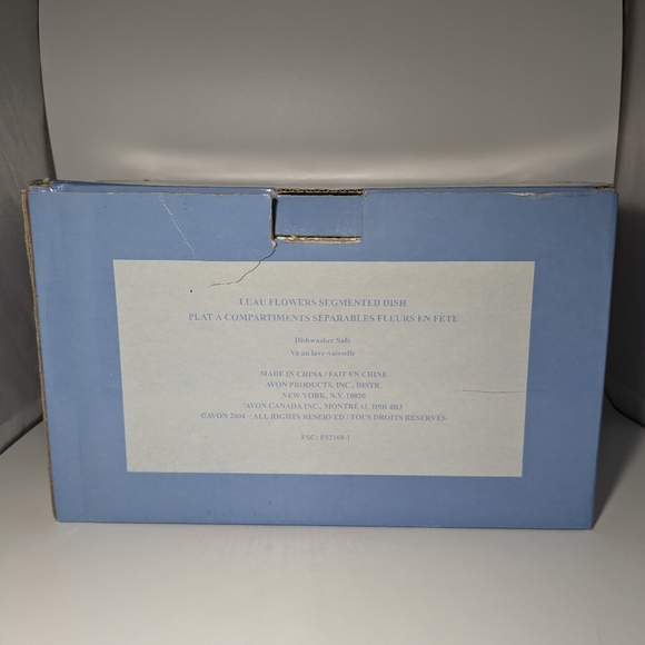 Avon Gift Collection De Cadeaux Luau Flowers Segmented Dish - Picture 6 of 6